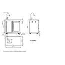 Modul 1 - Waschbecken-/Kühlschrankkombi (Becken links)