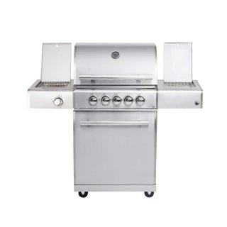 ALLGRILL CHEF M Edelstahl Gas-Grill mit Steakzone, Air System und MEGA ZUBEHÖRPACKET S2 MODULAR