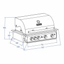 ALLGRILL CHEF L Black BUILT-IN Einbau Gas-Grill mit Air System