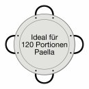 Paella-Pfanne Stahl poliert Ø 115 cm mit 4 Griffen